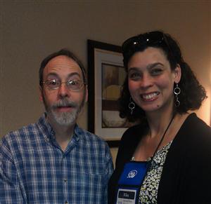 Mrs. Wilson with author, Dan Gutman 